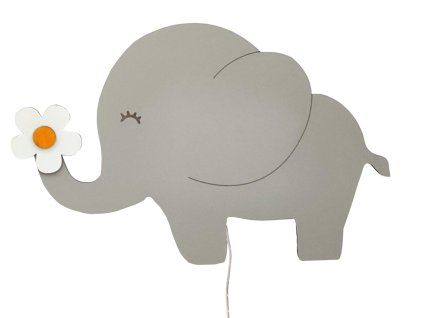 Dětská dřevěná LED lampa SLONÍK