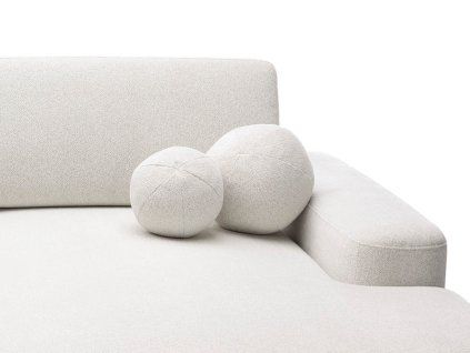 Sada designových kulatých polštářů - bílá