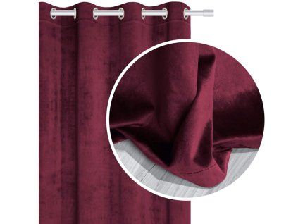 Velurový závěs Velvet bordový 140x250