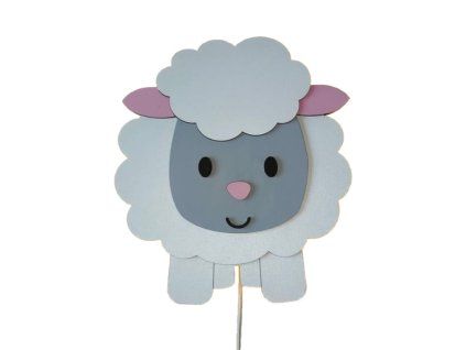 Drevená LED detská lampa OVEČKA