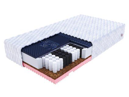 Matrace s taštičkovými pružinami s kokosem Gina 200x120