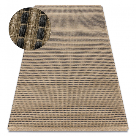 DW DW Černo-béžový jutový koberec Jute 2 Rozměr: 160x220 cm