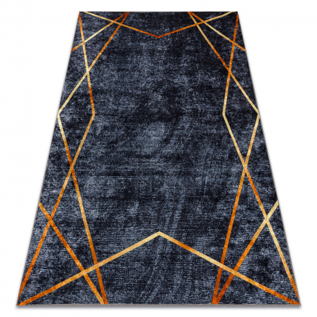 DW DW Šedo-černý geometrický koberec Miro Rozměr: 140x190 cm