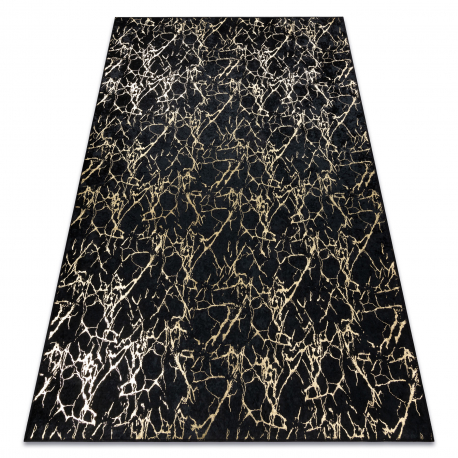 DW DW Černo-zlatý protiskluzový koberec Miro Black Rozměr: 140x190 cm