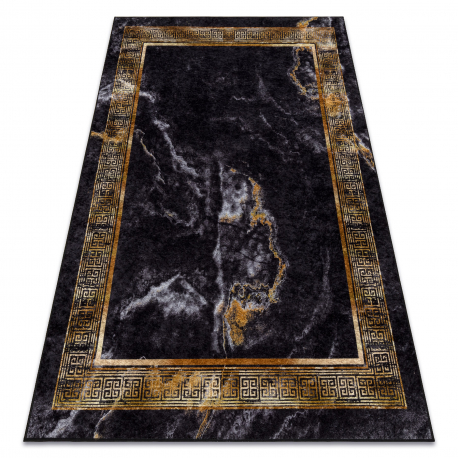DW DW Černo-zlatý protiskluzový koberec Miro Sant Rozměr: 140x190 cm