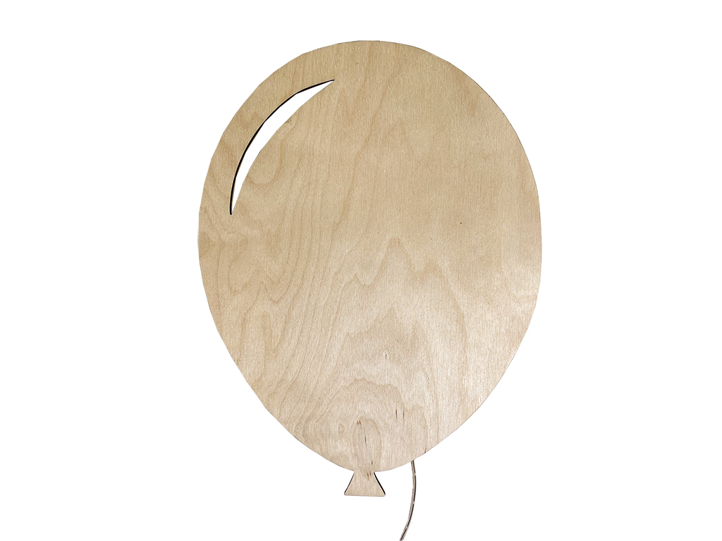 WW WW Dětská dřevěná LED lampa Balónek