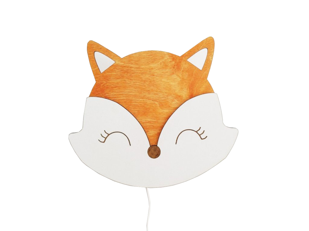 WW WW Dětská dřevěná lampa LIŠKA