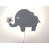 Dětská dřevěná LED lampa SLONÍK
