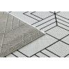 Šedo-krémový geometrický koberec Sizal