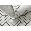Šedo-krémový geometrický koberec Sizal