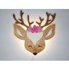 Dětská dřevěná LED lampa Jelen